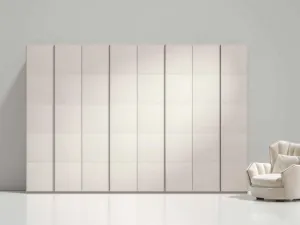 Armadio con ante battenti Green in cuoio Grigio di Veneran