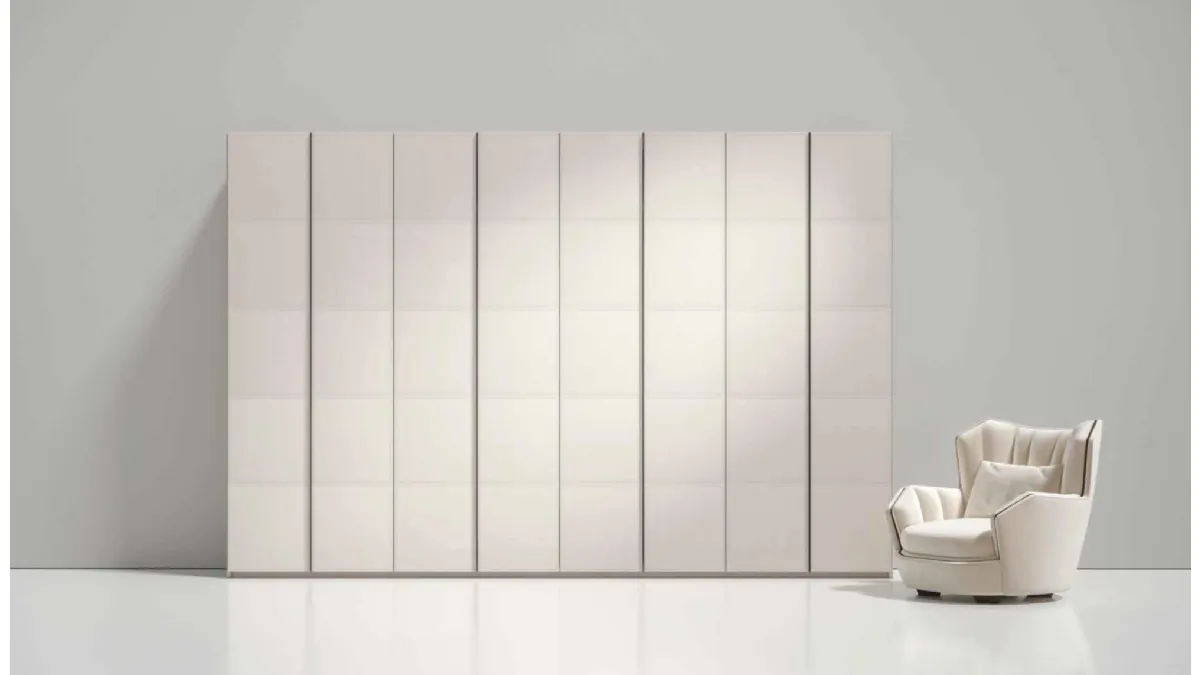 Armadio con ante battenti Green in cuoio Grigio di Veneran
