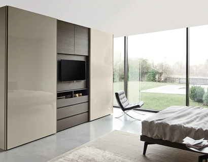 Armadio Odeon Scorrevole in laccato lucido di Sangiacomo