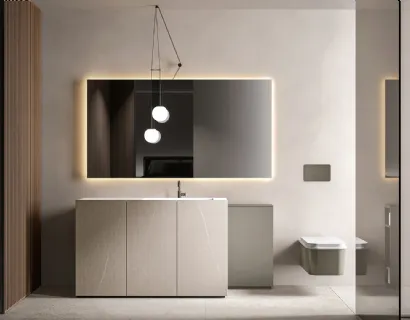 Mobile da Bagno a terra Hexis 2334 in nobilitato Rigato Bretagna di Edoné