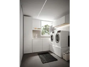 Mobile da Bagno per lavanderia in nobilitato bianco Minerva 09 di Edoné
