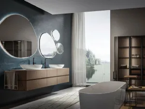 Mobile da Bagno sospeso in castagno Nike 003 di Edoné
