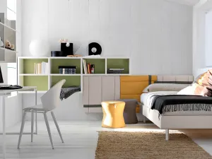 Cameretta in laccato opaco Alpha Letti singoli Composizione H080 di Doimo Cityline