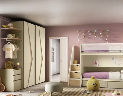 Cameretta con letti a castello K125 di Moretti Compact Camerette