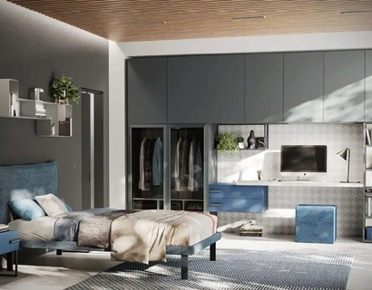 Cameretta con armadio a ponte Y108 di Moretti Compact Camerette