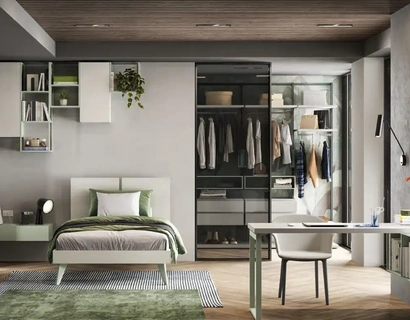 Cameretta per ragazzi con cabina armadio Y112 di Moretti Compact Camerette