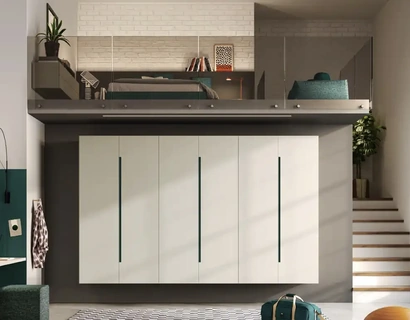 Cameretta con soppalco Y115 di Moretti Compact Camerette