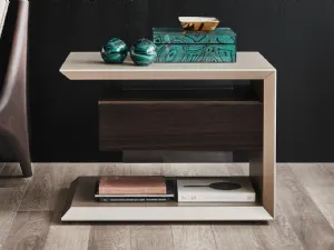 Comodino con cassetto in legno naturale Biagio di Cattelan Italia