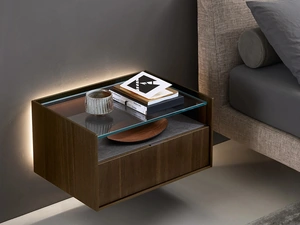 Comodino Cabaret Glass di Sangiacomo