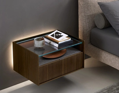 Comodino Cabaret Glass di Sangiacomo