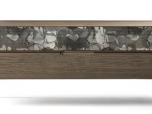 Comò Icons 101 Iliade in legno con stampa decorativa di Devina Nais