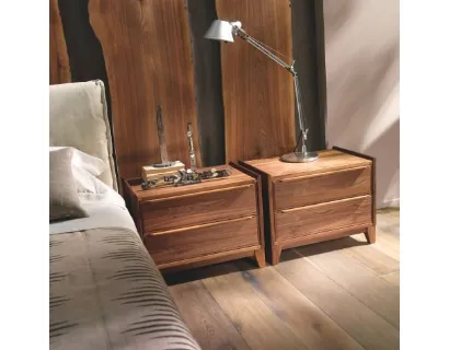 Comodino Leonardo L100 in legno massello di Arte Brotto