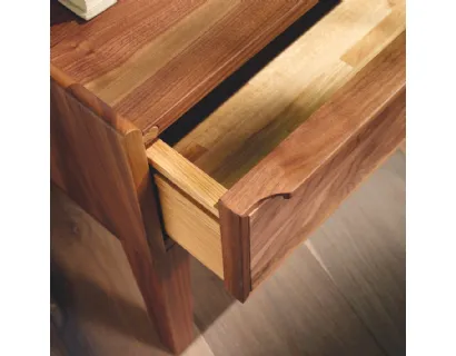 Comodino Leonardo L101 in legno massello con un cassetto di Arte Brotto