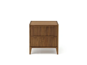 Comodino Leonardo L184D Code in noce oliato di Arte Brotto