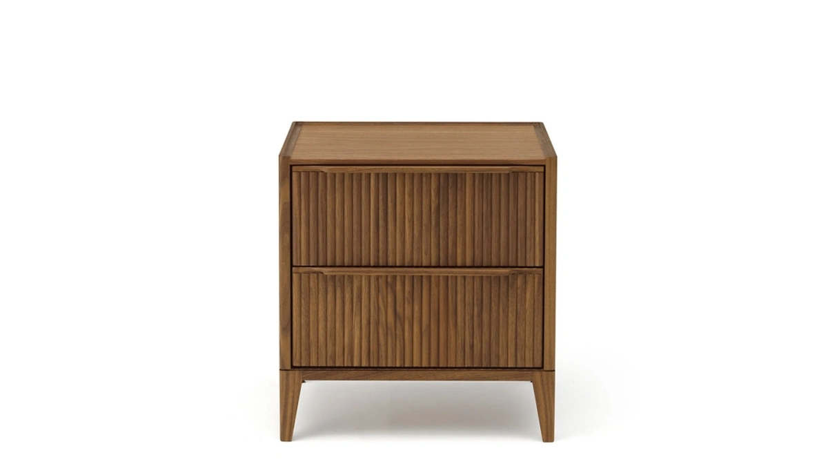 Comodino Leonardo L184D Code in noce oliato di Arte Brotto