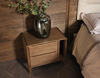 Comodino Leonardo L185L in noce di Arte Brotto