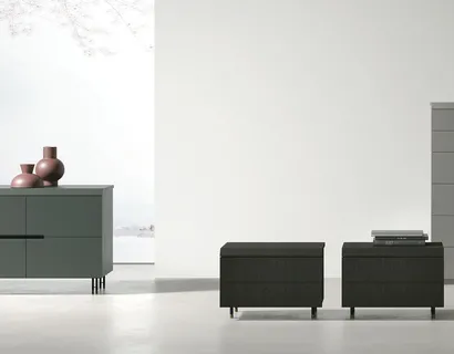 Gruppo Notte Morfeo in laccato o legno di Tomasella
