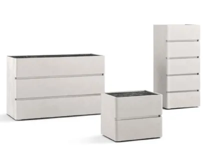 Gruppo Notte Podio con comodino, comò e cassettiera notte di Corso 11