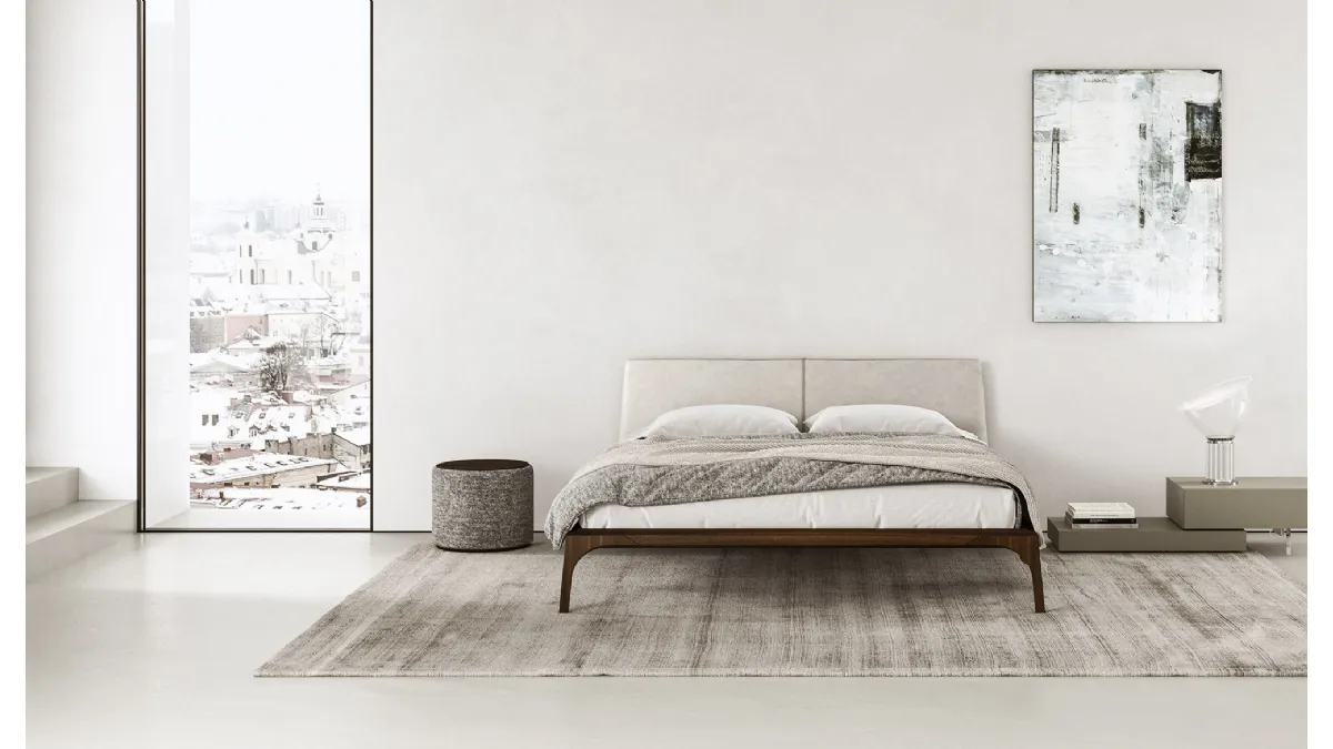 Comodino sfalsato I-Night System in laccato opaco di Presotto