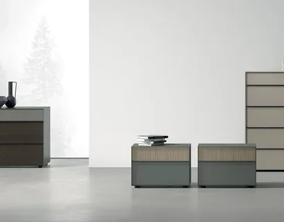 Gruppo Notte Vinci in laccato o legno di Tomasella