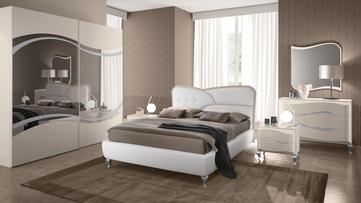 Letto in ecopelle Dolly di Adriatica