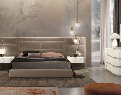 Letto in tessuto imbottito Like di Adriatica