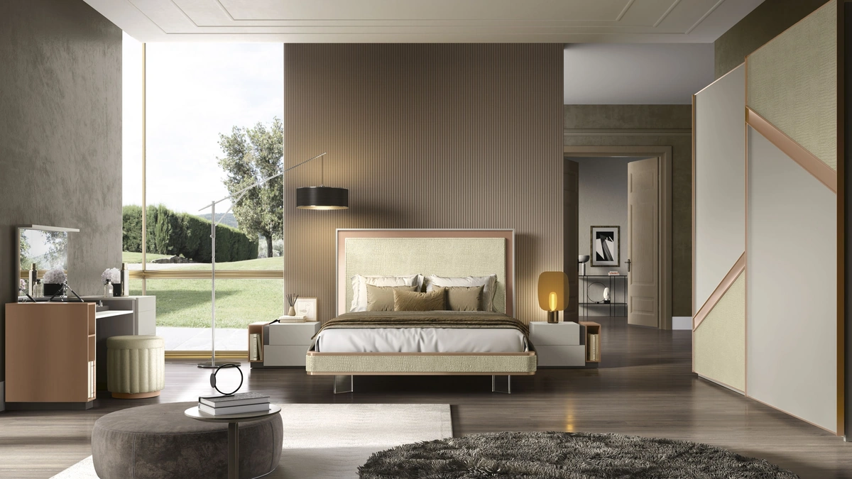 Letto in ecopelle Pasitea di Adriatica