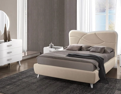 Letto in ecopelle Zaffiro di Adriatica