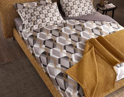 Letto in tessuto con testiera e box contenitore Soul Miage di Altrenotti