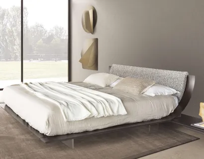 Letto Aqua Imbottito in essenza Rovere dark di Presotto