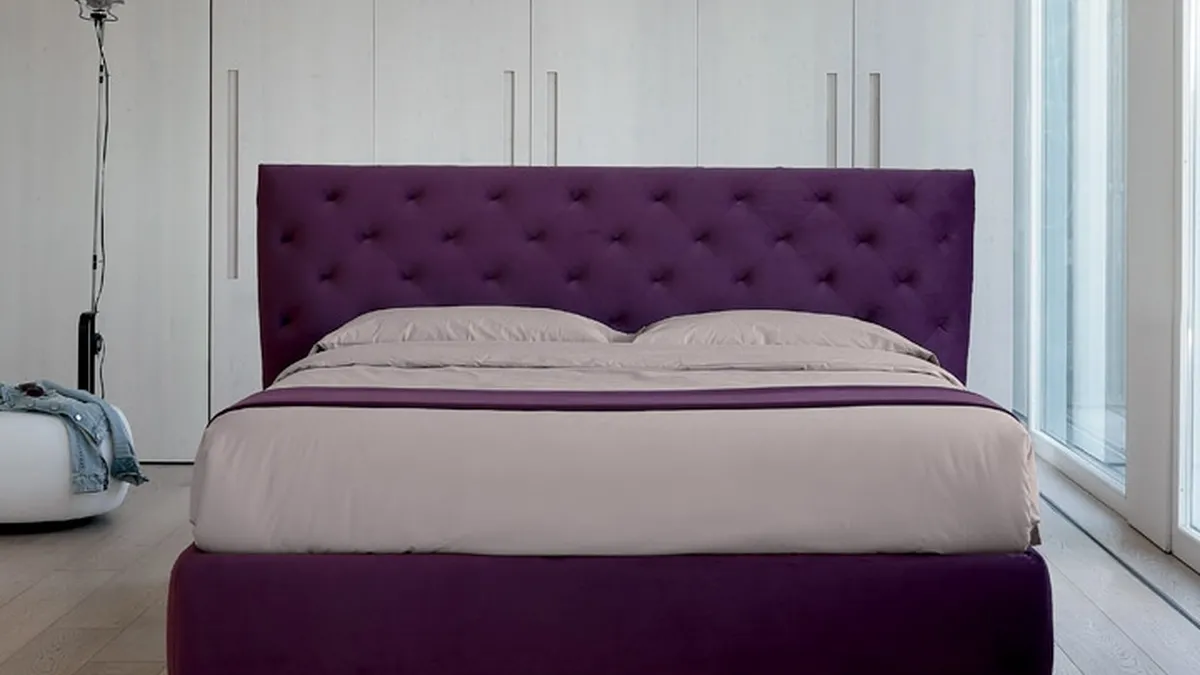 Letto in tessuto con box contenitore Duke di Bontempi Letti Design
