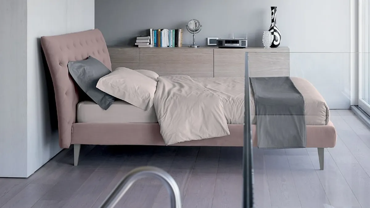 Letto in tessuto Duke di Bontempi Letti Design