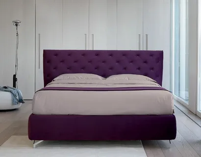 Letto in tessuto con box contenitore Duke di Bontempi Letti Design