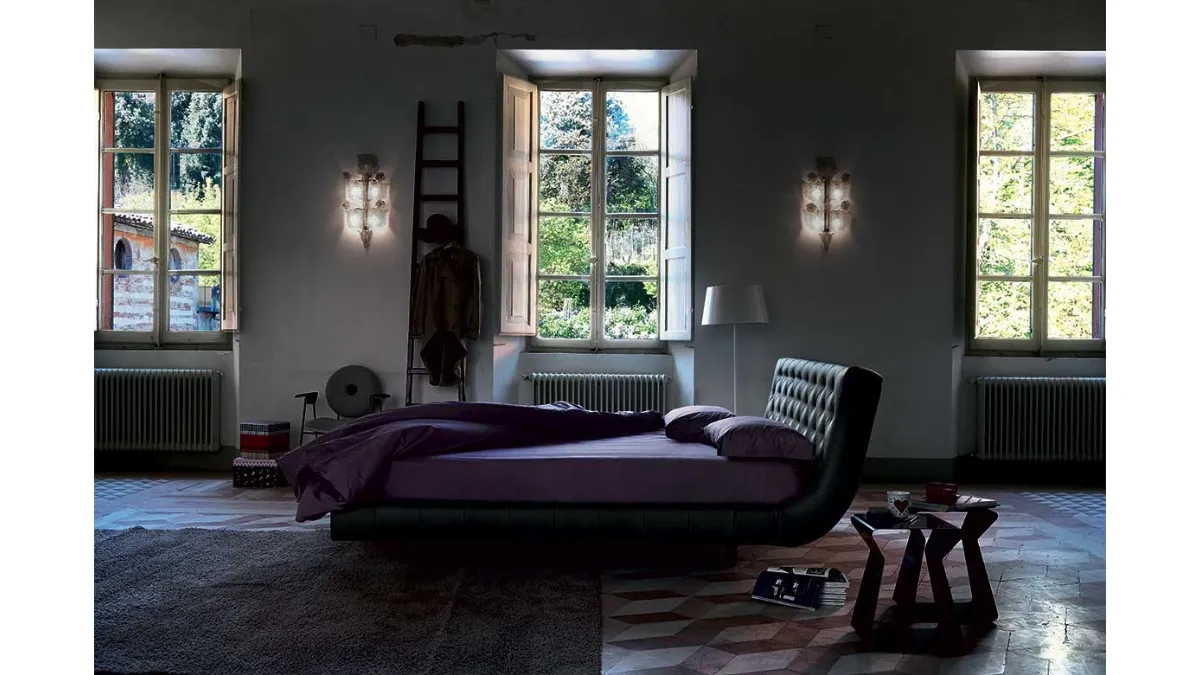Letto di design in pelle Henry di Bontempi Letti Design