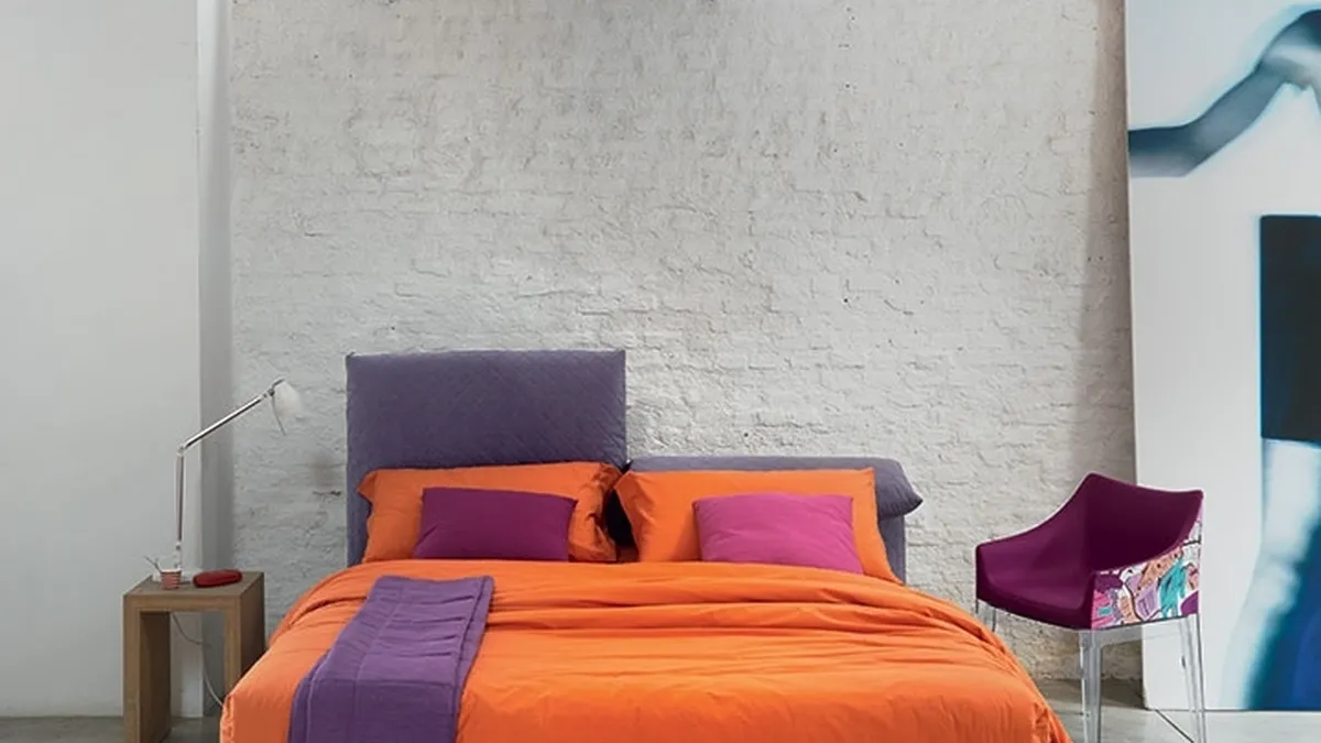 Letto con testiera regolabile e box contenitore Jenny di Bontempi Letti Design