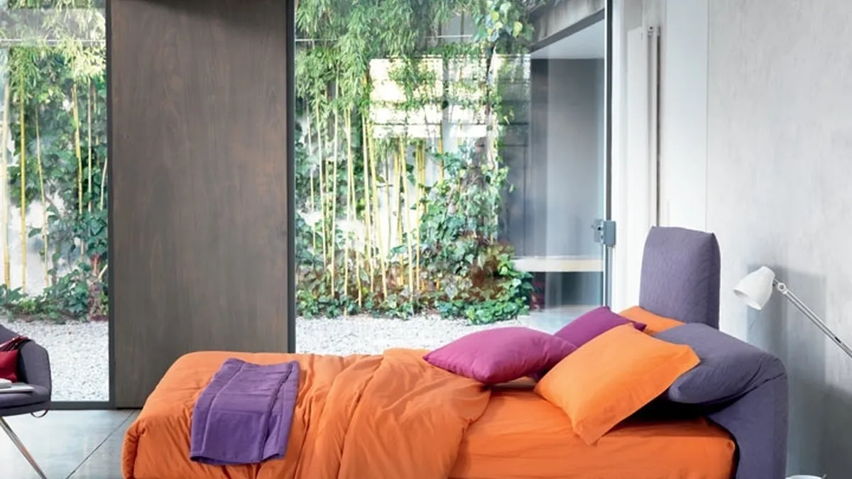 Letto con testiera regolabile e box contenitore Jenny di Bontempi Letti Design