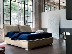 Letto in tessuto con testiera Sandy di Bontempi Letti Design
