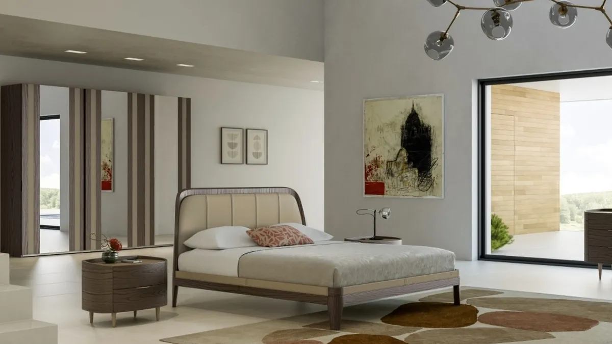 Letto matrimoniale con testiera Jacqueline di Fazzini