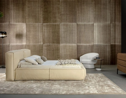 Letto Fluff in pelle di Bonaldo