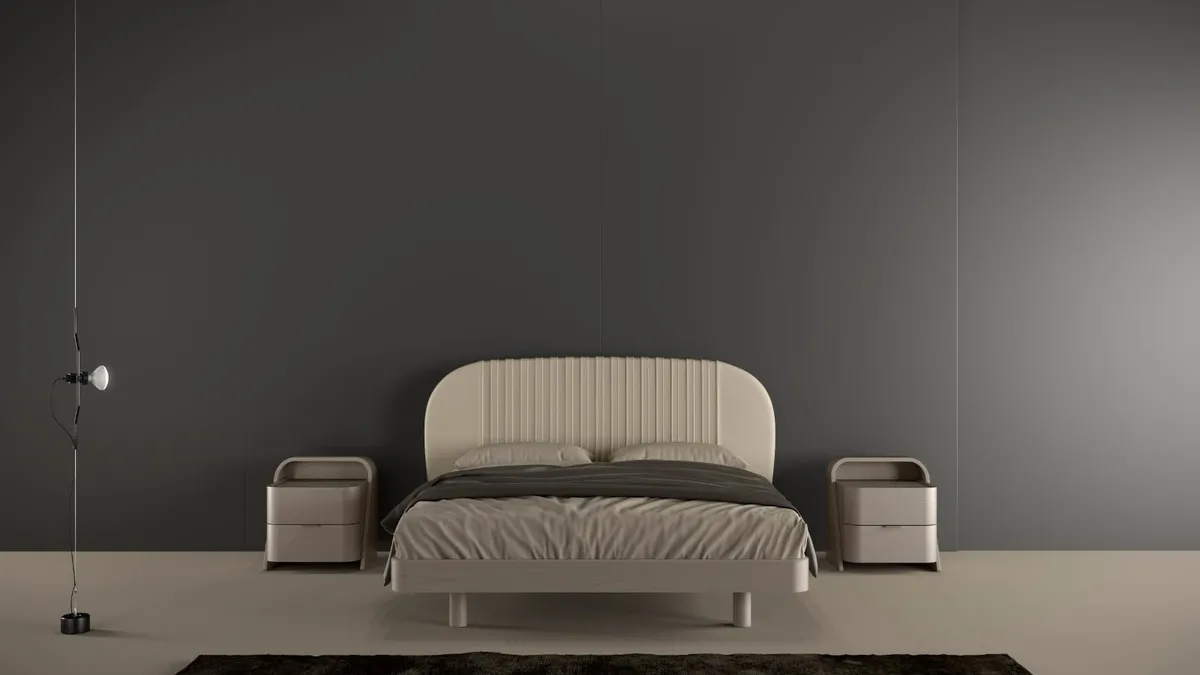 Letto in pelle Hermes di Fazzini