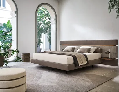 Letto matrimoniale Infinito con box contenitore di Twils
