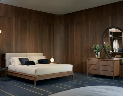 Letto Leonardo in tessuto imbottito di Arte Brotto