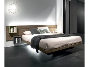 Letto in legno con box contenitore e testiera Sorvolo di Fimar