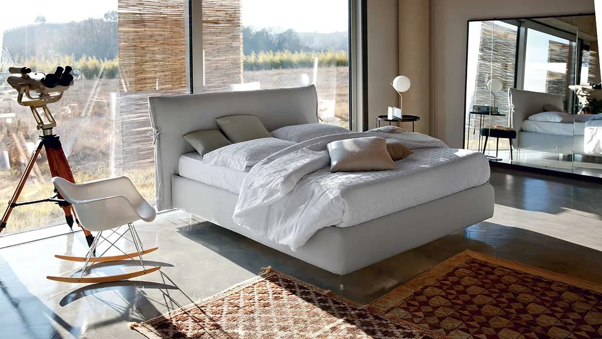 Letto matrimoniale con testiera Louise di Bontempi Letti Design