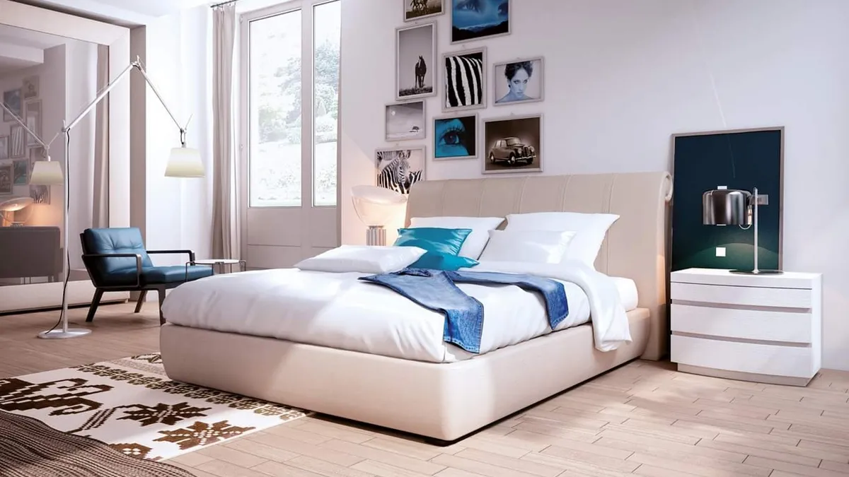 Letto in pelle Marilyn di Fazzini
