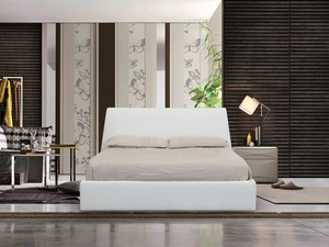 Letto in pelle Londra con contenitore di Nicoletti Home