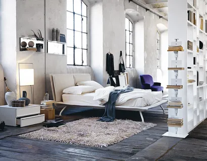 Letto moderno con testiera imbottita Kenny di Noctis