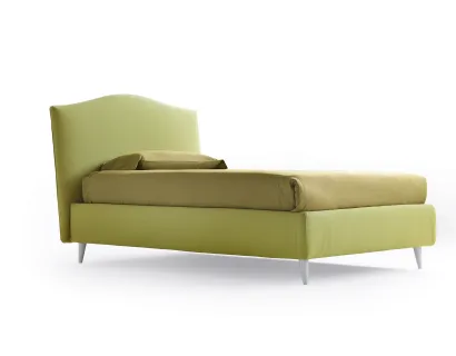 Letto singolo in tessuto imbottito con testiera Lyle Modern di Noctis
