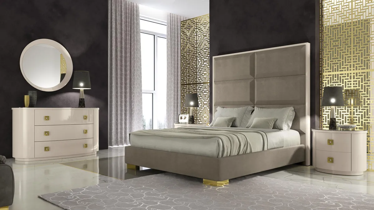 Letto con testiera imponente Odeon di Adriatica