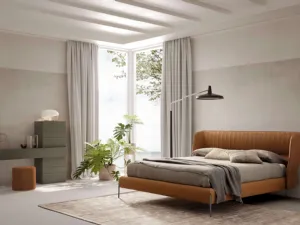 Letto Dolly Lara in tessuto imbottito di Presotto